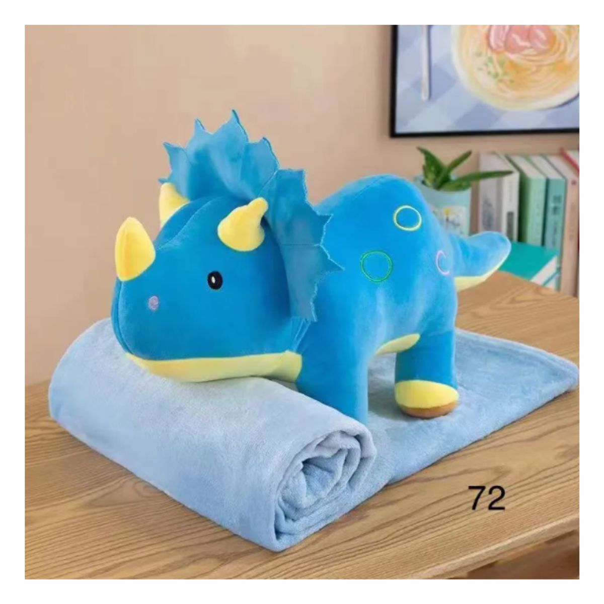 GENERICO - PELUCHE MANTA CON DISEÑO DE DINOSAURIO