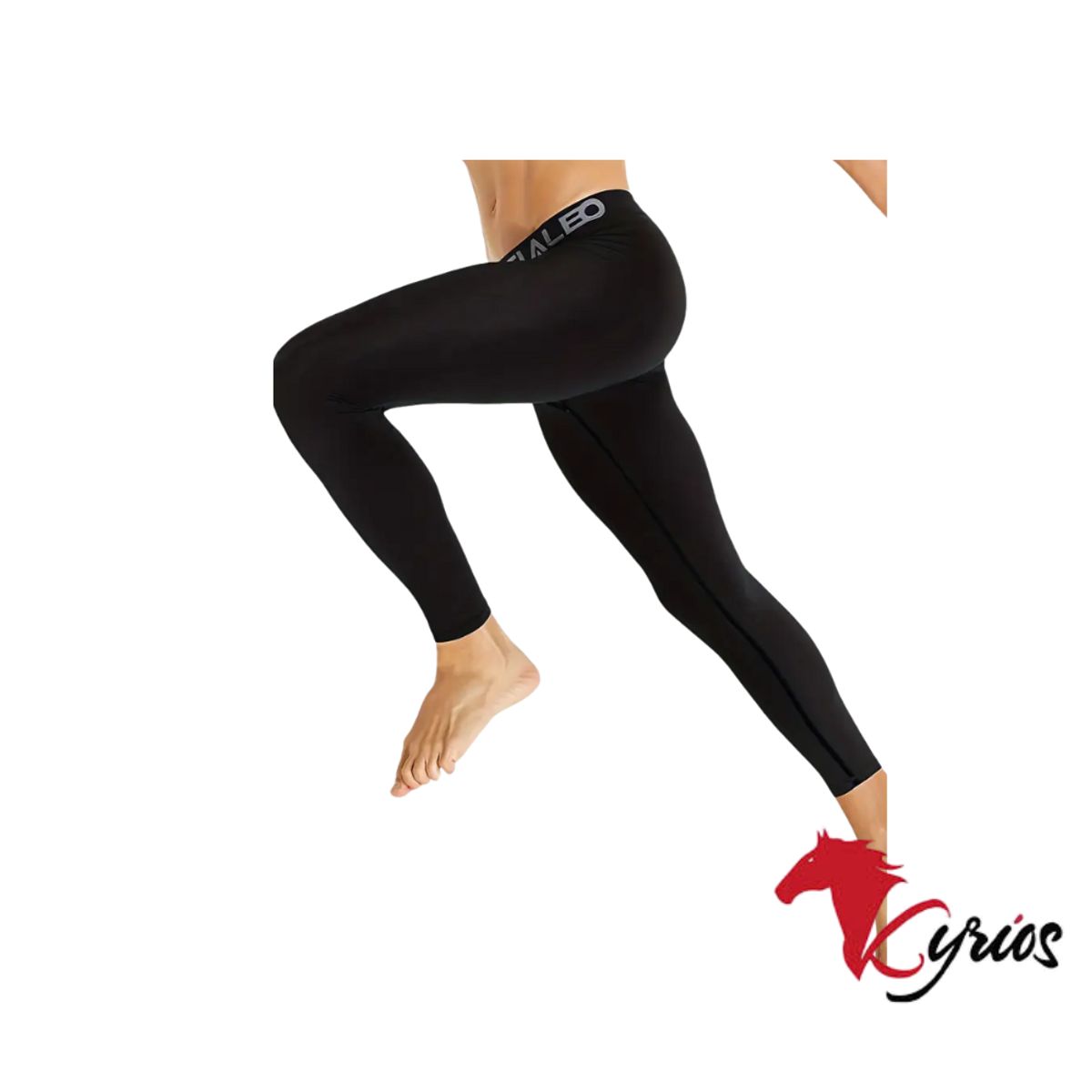 NO LOGO - Conjunto De Polo Manga Larga Y Pantalón Leggins Color Negro