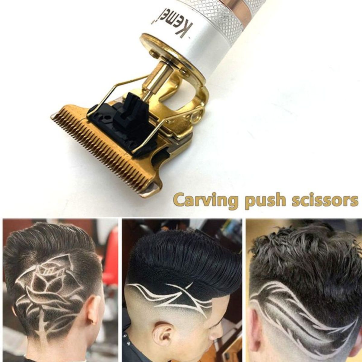 KEMEI - Maquina Cortador de Cabello Barba Trimer  KEMEI