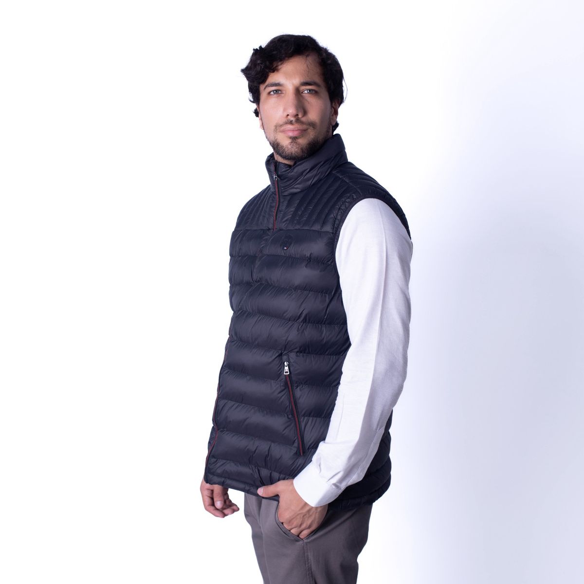 PIERRE CARDIN - CHALECO NYLON CONTRASTE CIERRE PC-61104CS