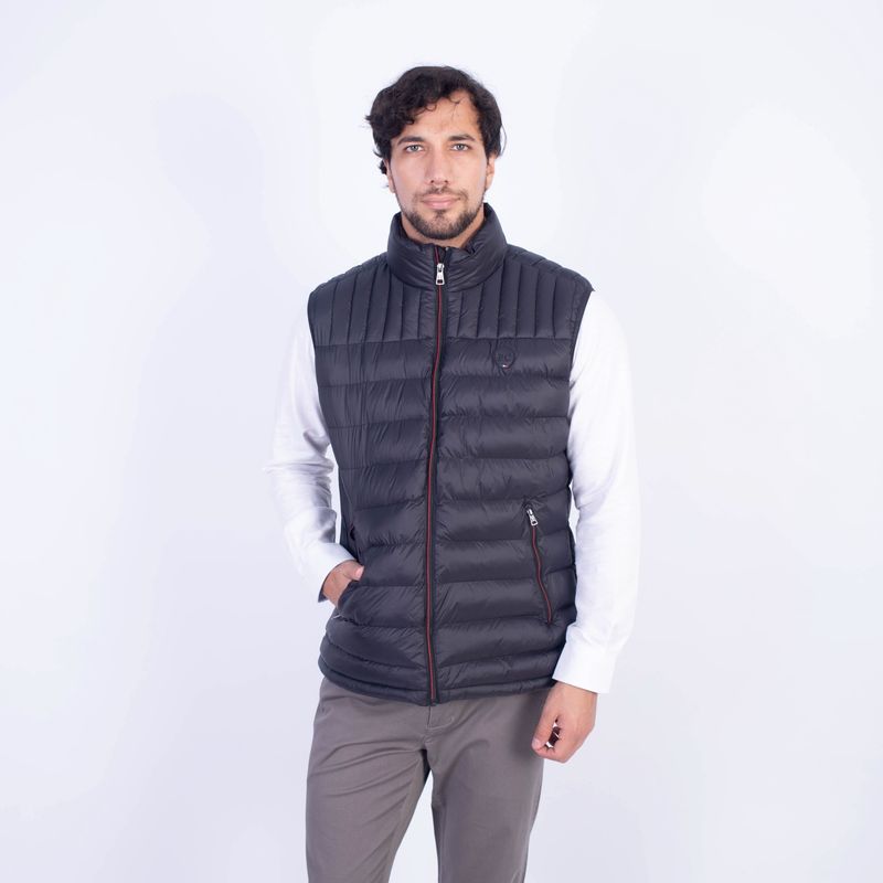 PIERRE CARDIN - CHALECO NYLON CONTRASTE CIERRE PC-61104CS