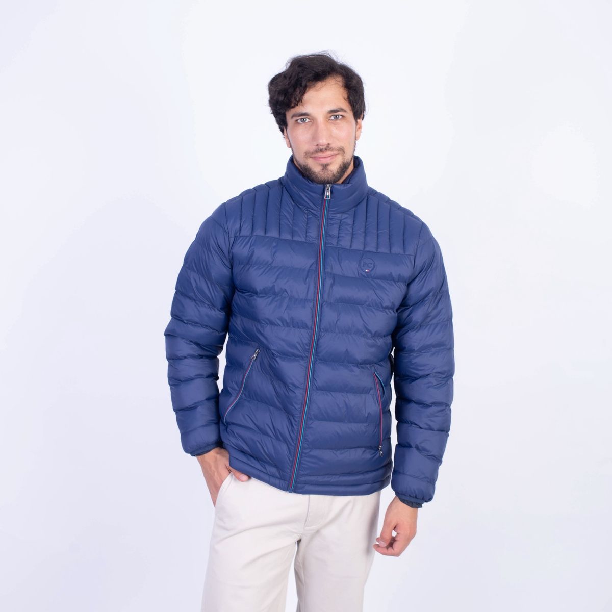 PIERRE CARDIN - CASACA NYLON CONTRASTE CIERRE PC-61103CS