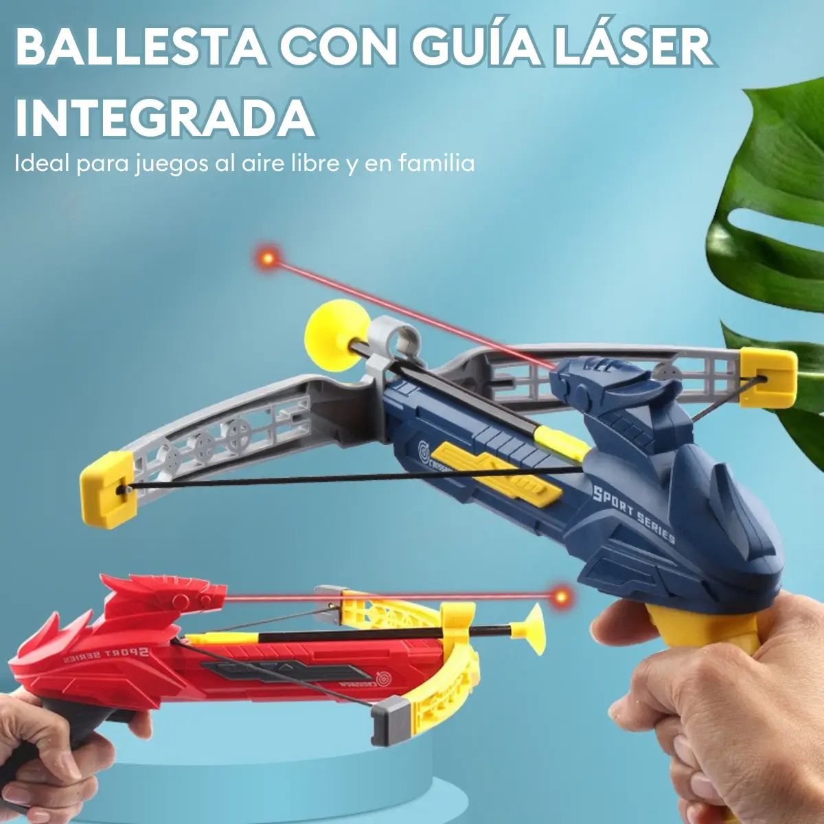 ELMEJORPRECIO - Juguete de Ballesta con Luz Infrarroja y Blanco de Tiro Azul