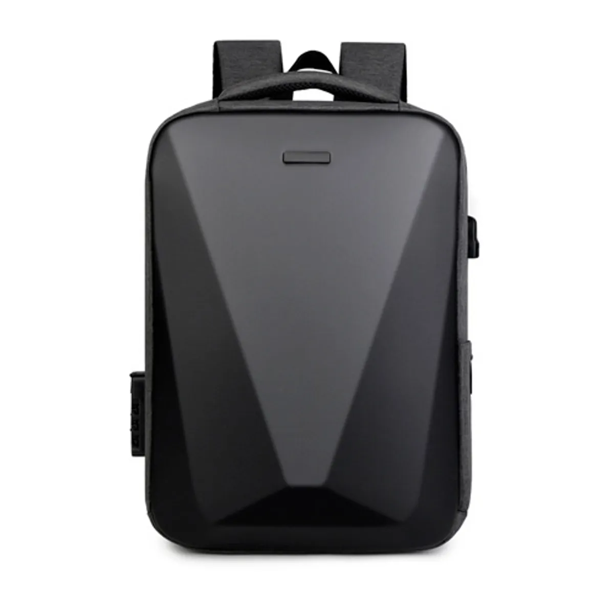 GENERICO - Mochila Tapa Dura Rígida Antirrobo Negra Laptop Viaje trabajo Moderna