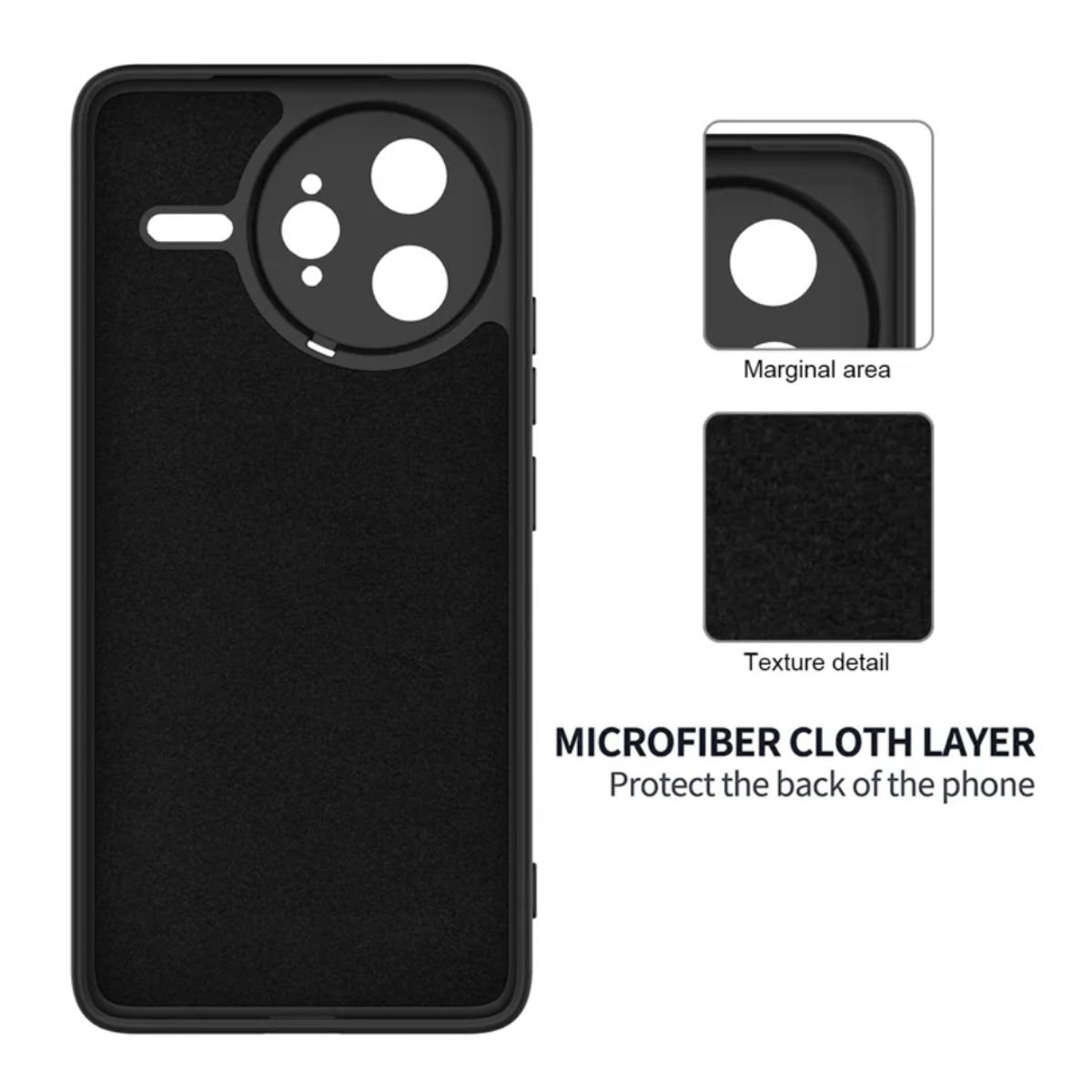 CASE - CASE SILICONA PARA POCO F7 PRO - NEGRO