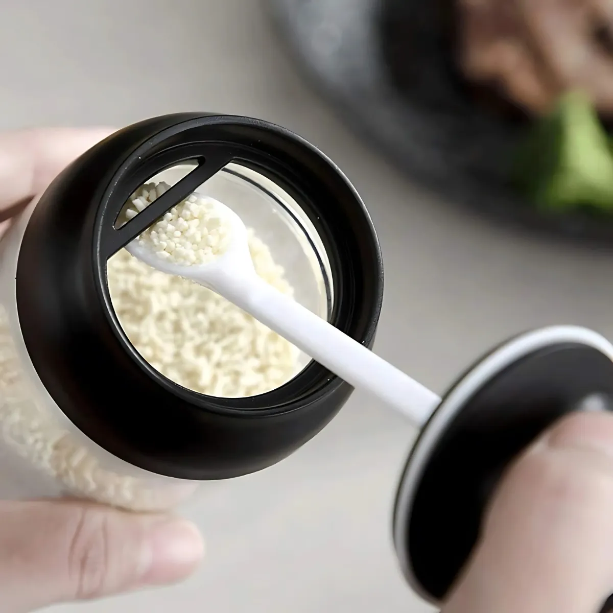 ELMEJORPRECIO - Set de 3 Condimenteros con Cucharita en la Tapa