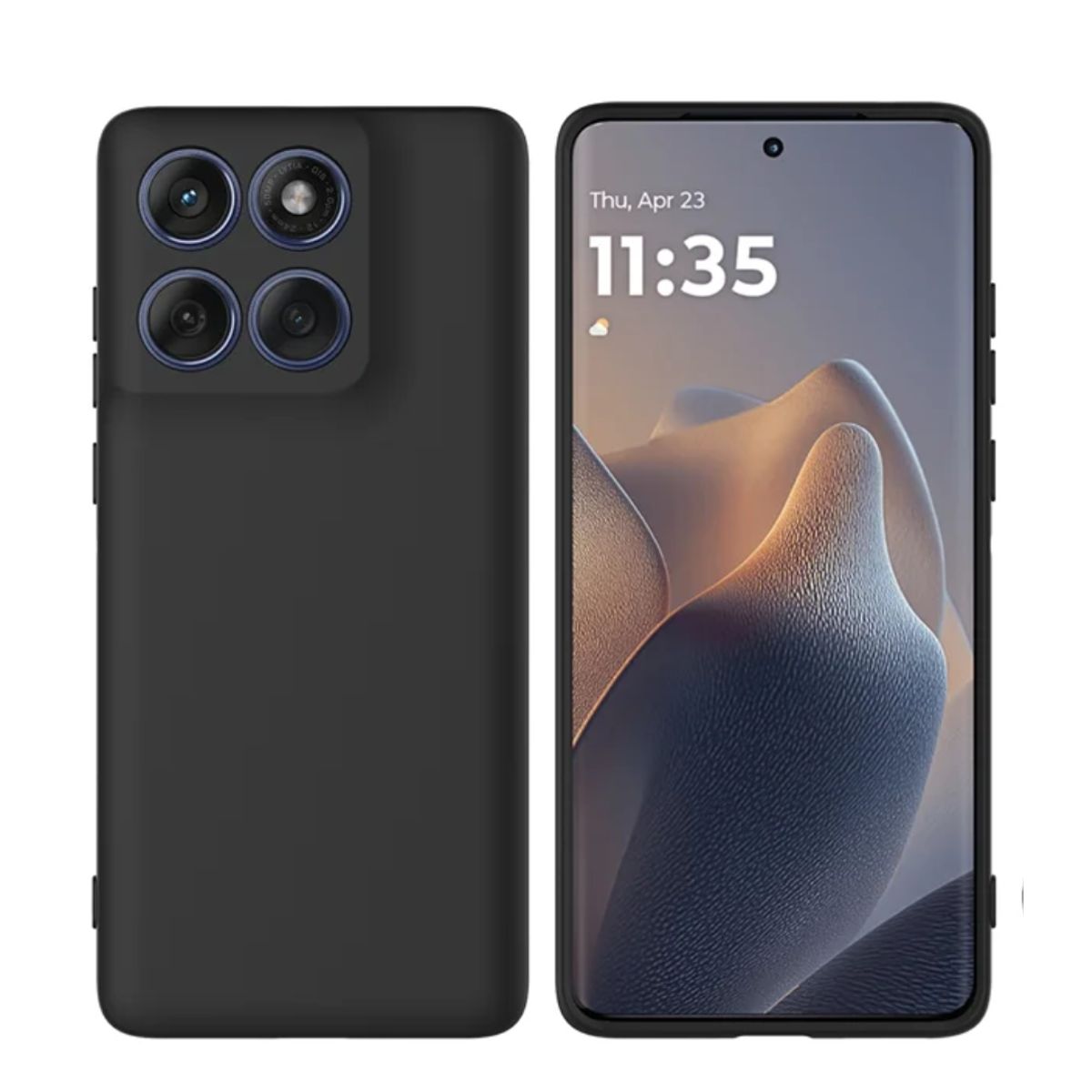 CASE - CASE SILICONA PARA EDGE 60 FUSION - NEGRO