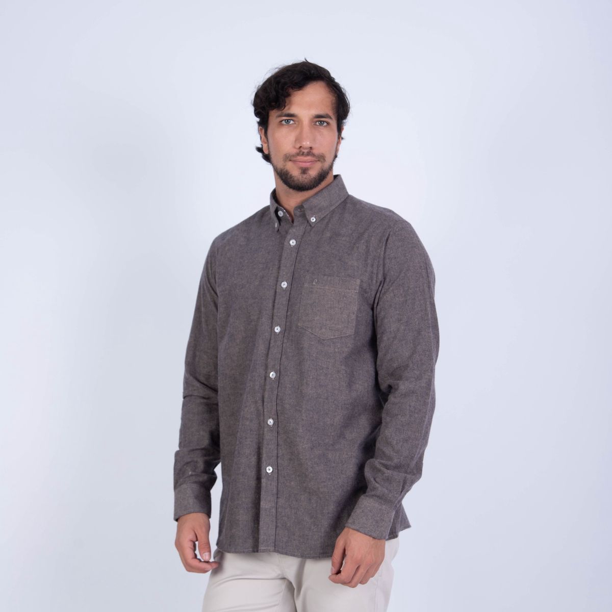 PIERRE CARDIN - CAMISA ML ETQ AZUL PC-61606CA