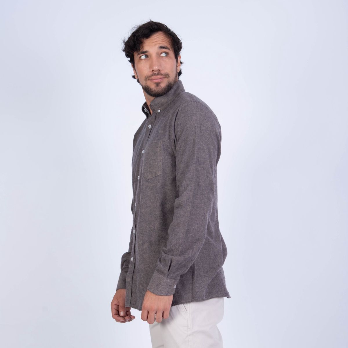 PIERRE CARDIN - CAMISA ML ETQ AZUL PC-61606CA