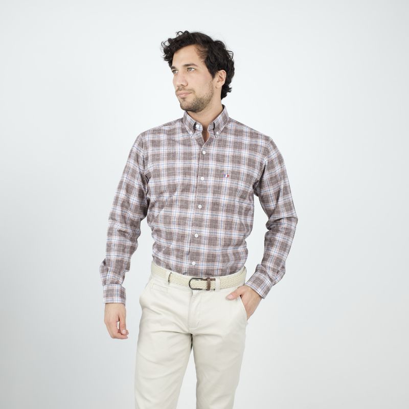 PIERRE CARDIN - CAMISA ML ETQ AZUL PC-61626CAA