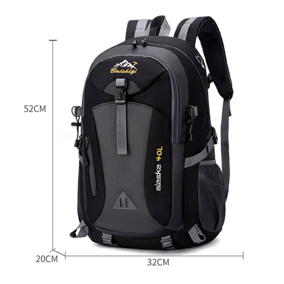 GENERICO - Mochila de camping trekking 40L - Resistente y Ergonómico