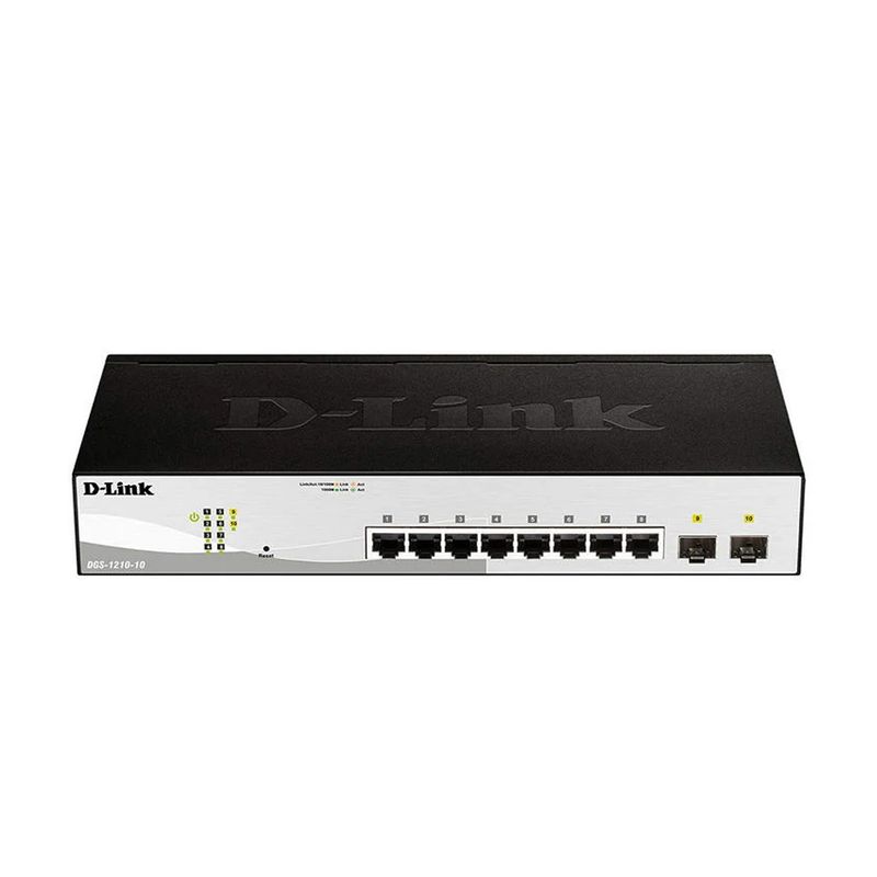 GENERICO - Switch D-Link Dgs-1210-10P Web Smart Poe De 10 Puertos Para Redes Eficientes Y Versátiles