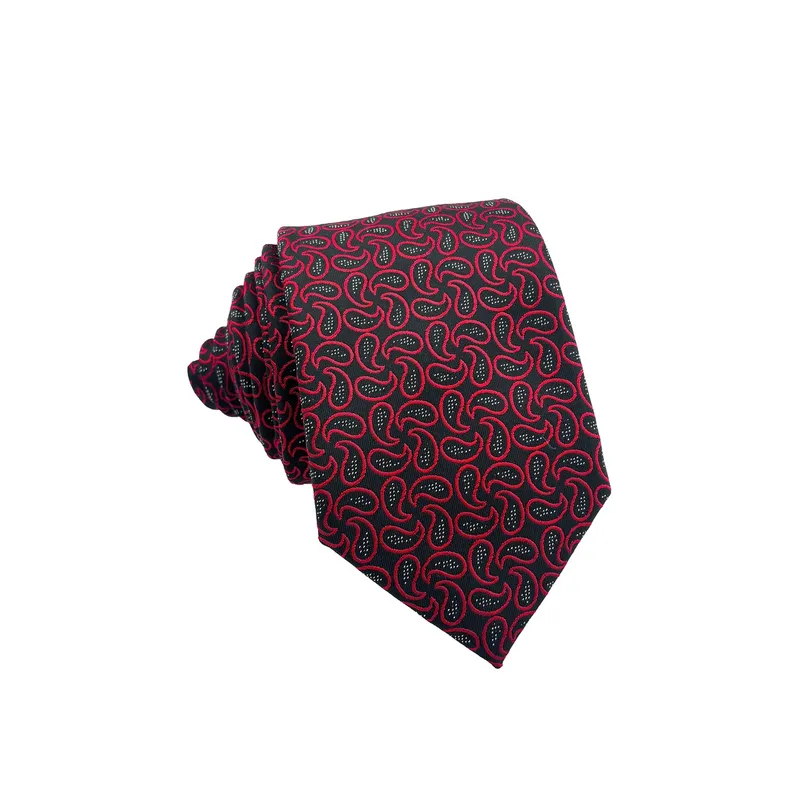 CHRISTIAN ARMAND - Corbata Paisley Clásica Rojo y Negro Christian Armand