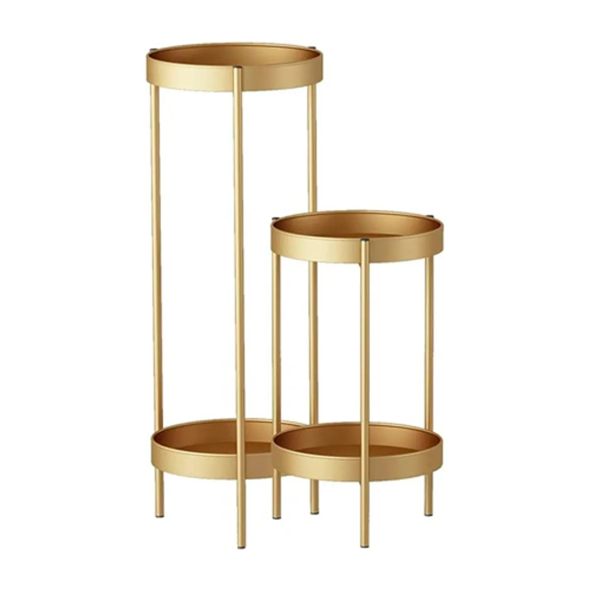 GENERICO - Soporte Metálico Dorado Para Macetas o Adornos Decoración Interior 50.5 cm