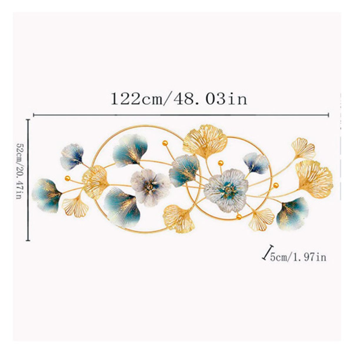 GENERICO - Adorno Metalico de pared Flores Decoración Arte Moderno Cuadro