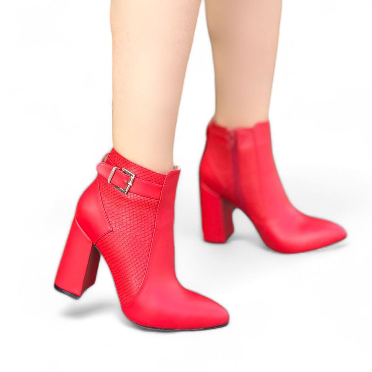 GENERICO - botín mujer casual labrado2091l-60 taco 9