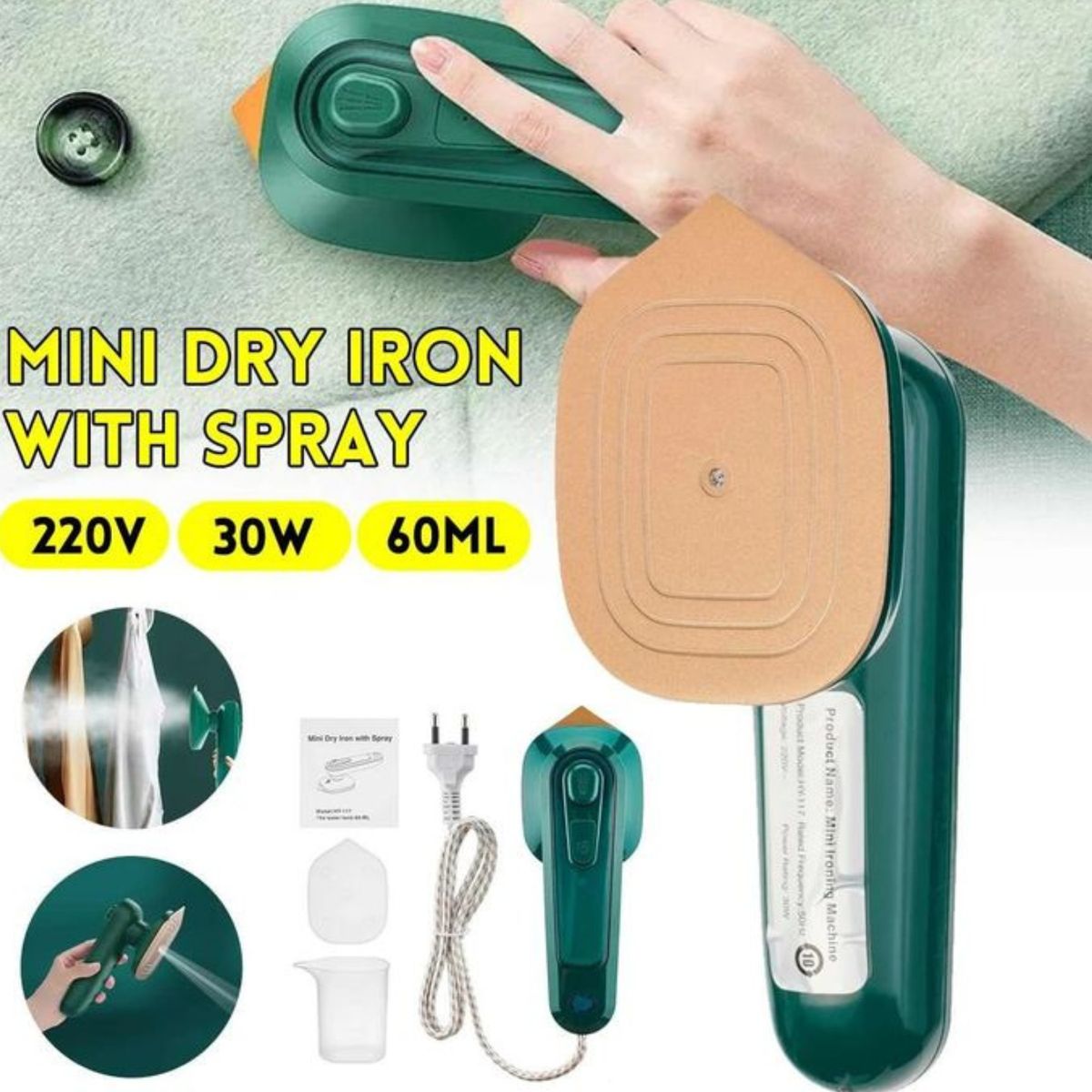 RAFF - Plancha Eléctrica De Mano Portátil