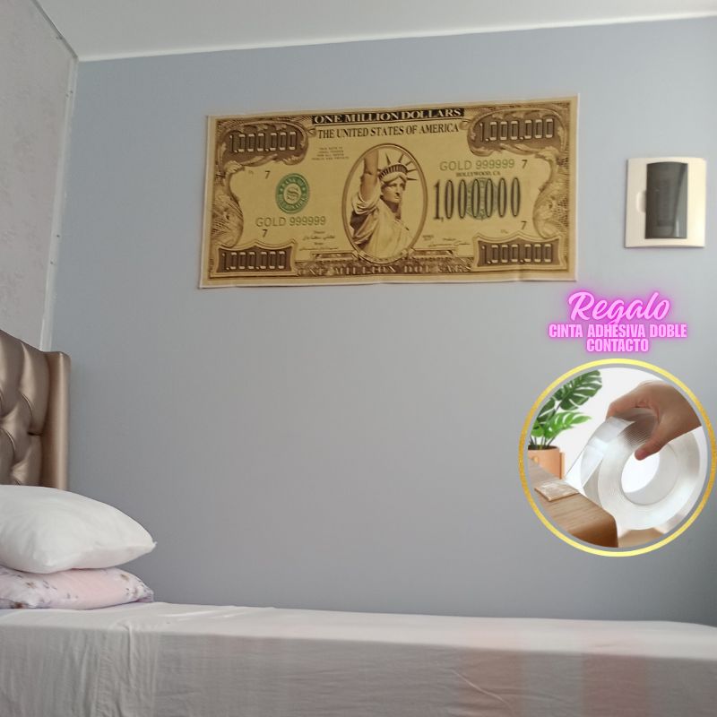 GENERICO - Alfombras con Diseño de Dólar + Regalo Cinta Doble Contacto