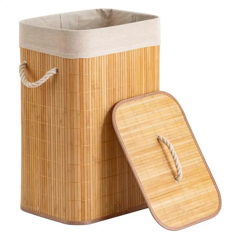 INSPIRA MARKET - Cesta Tacho de ropa Bambú Multiusos Clásico