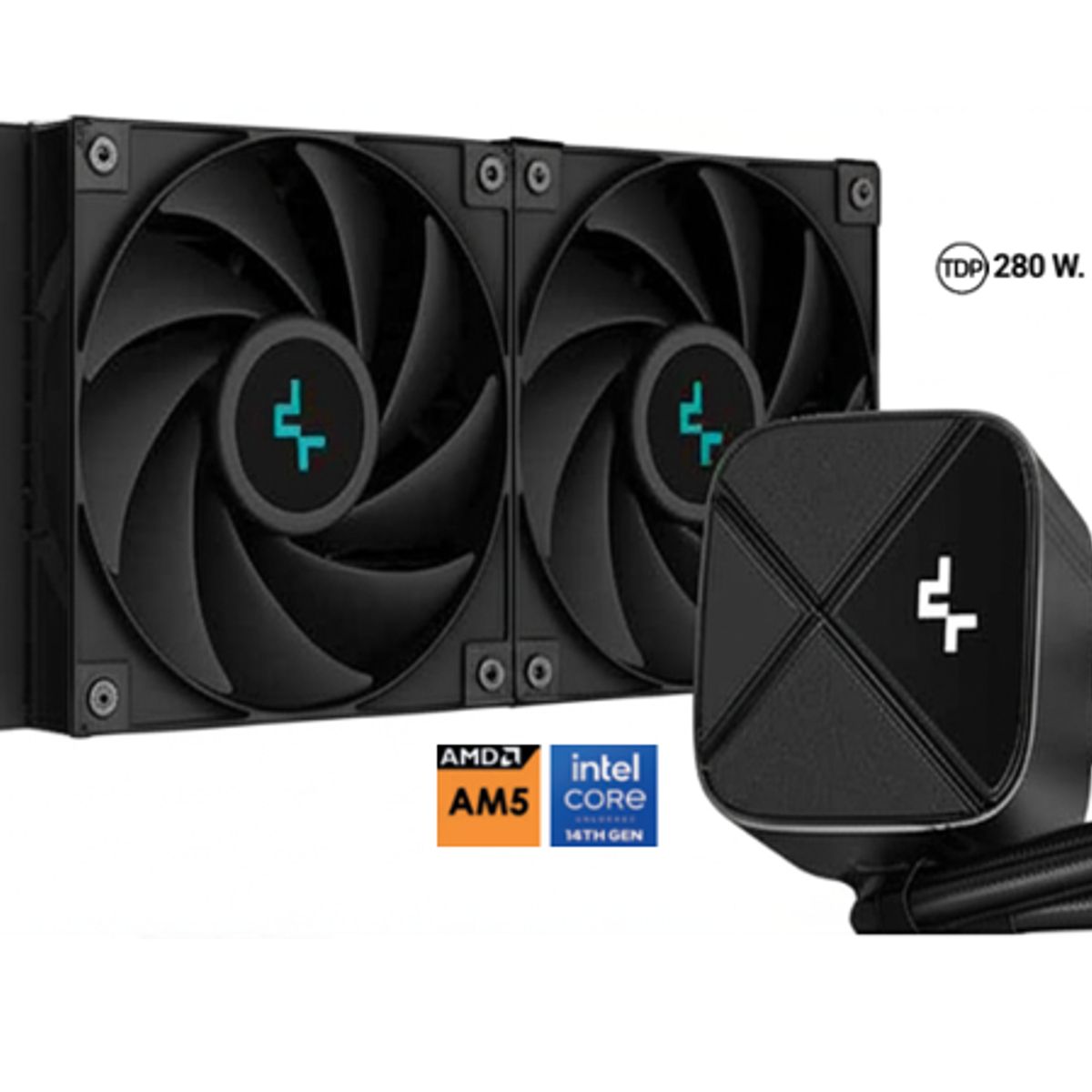 DEEPCOOL - Enfriamiento Liquido LS520S ZERO DARK 280 W DEEPCOOL