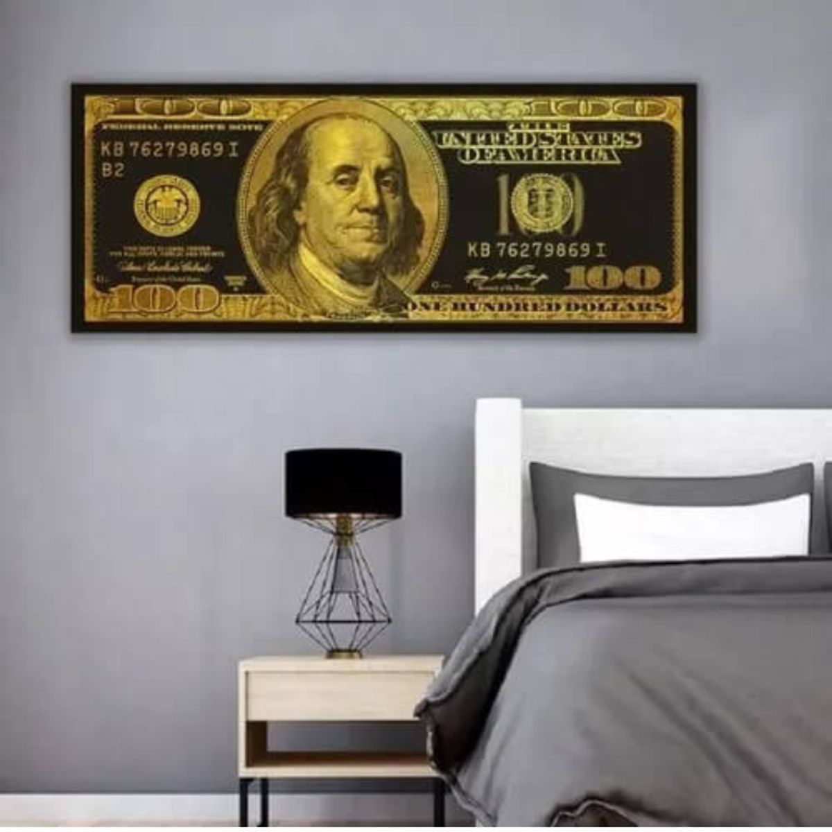 GENERICO - Alfombra Diseño 100 Dólares 120cm x 60cm + Regalo Cinta Doble Contacto