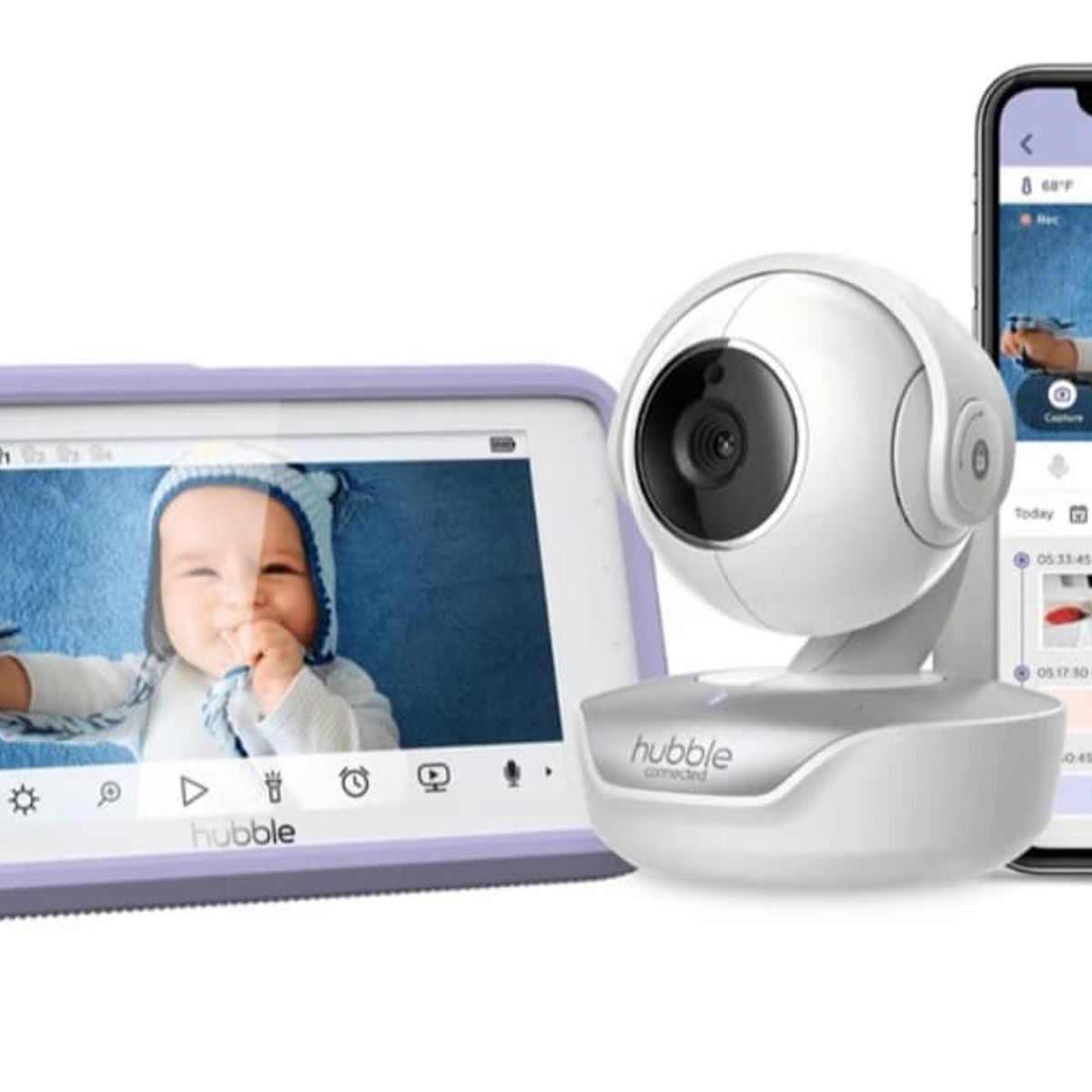 HUBBLE - Monitor de bebé con conexión inteligente y Wi-Fi con visor de unidad para padres