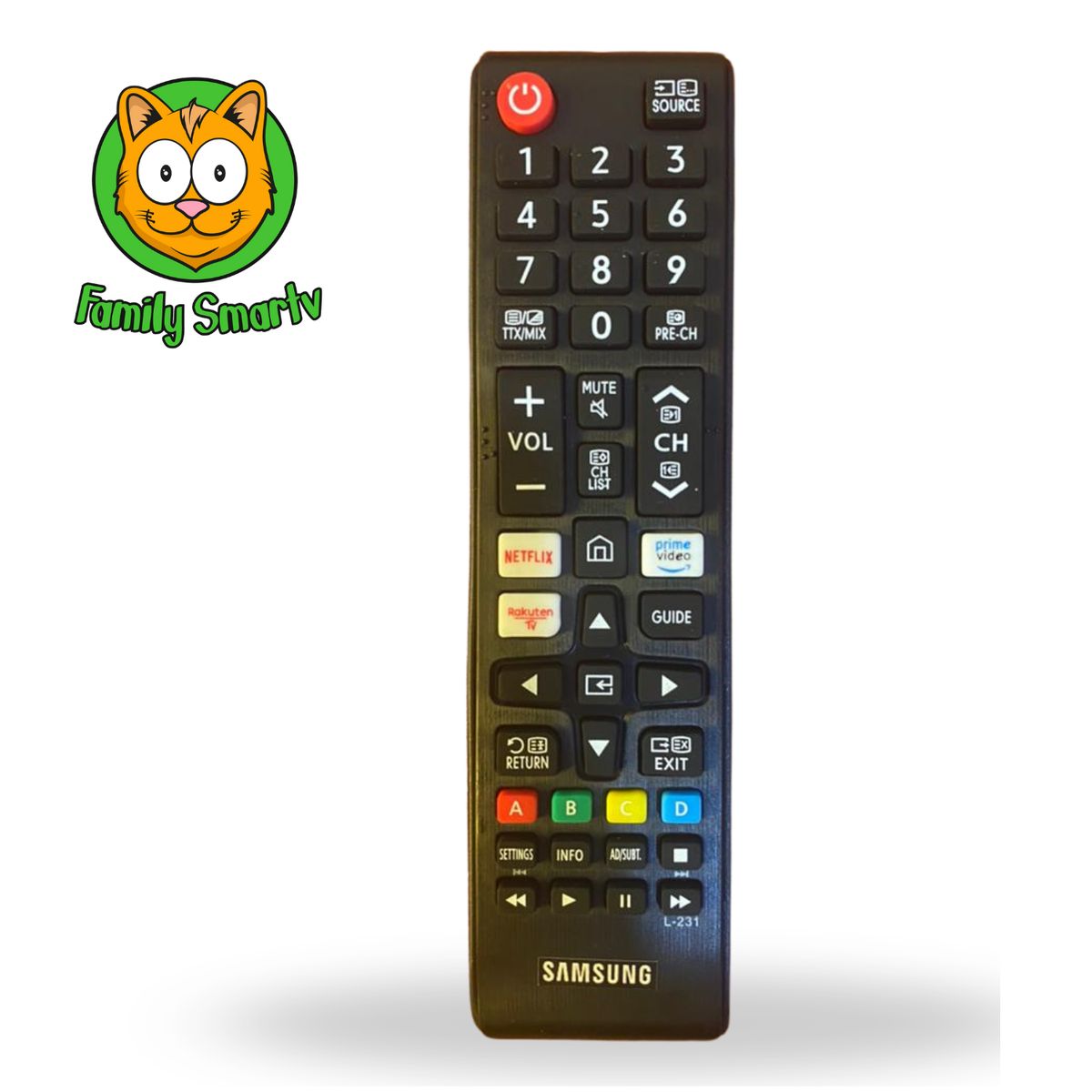 GENERICO - Control Remoto Para tv Samsung Smart Botón Netflix Amazon