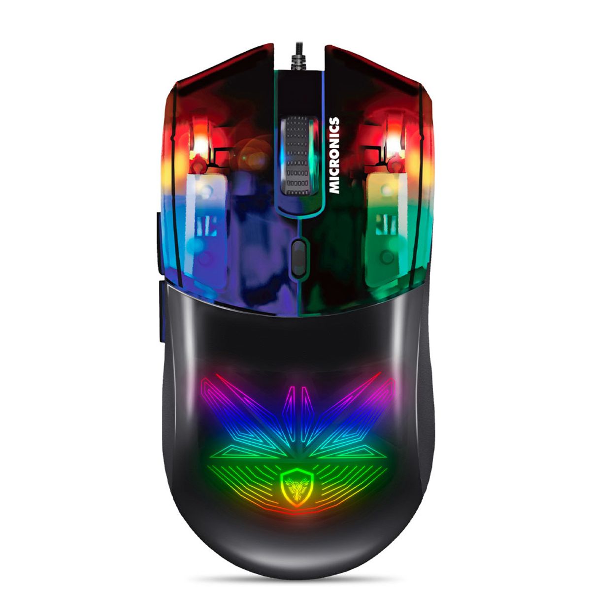 MICRONICS - Mouse Gamer SPECTRE MIC GM812 USB RGB 7B 12800DPI MICRONICS