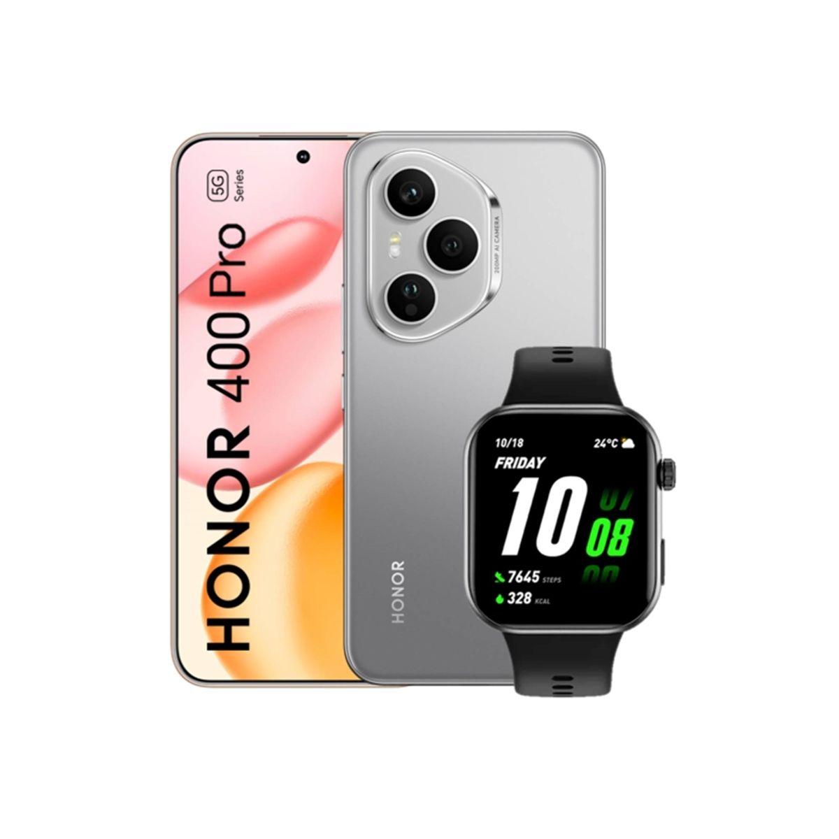 HONOR - HONOR 400 Pro 12+512 - Lunar Grey + Watch 2i