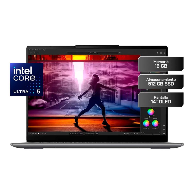 LENOVO - Laptop Lenovo Yoga Slim 7 14″ OLED Intel Core Ultra 5 16GB RAM 512GB SSD Windows 11