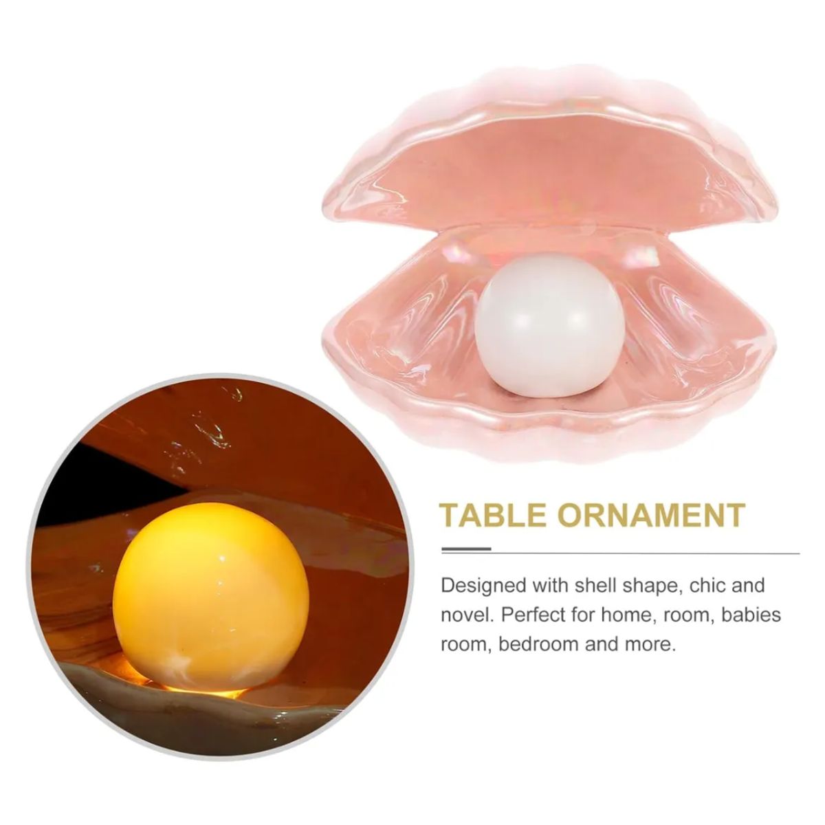 GENERICO - Lampara Led de Perla Marina - Color Rosado