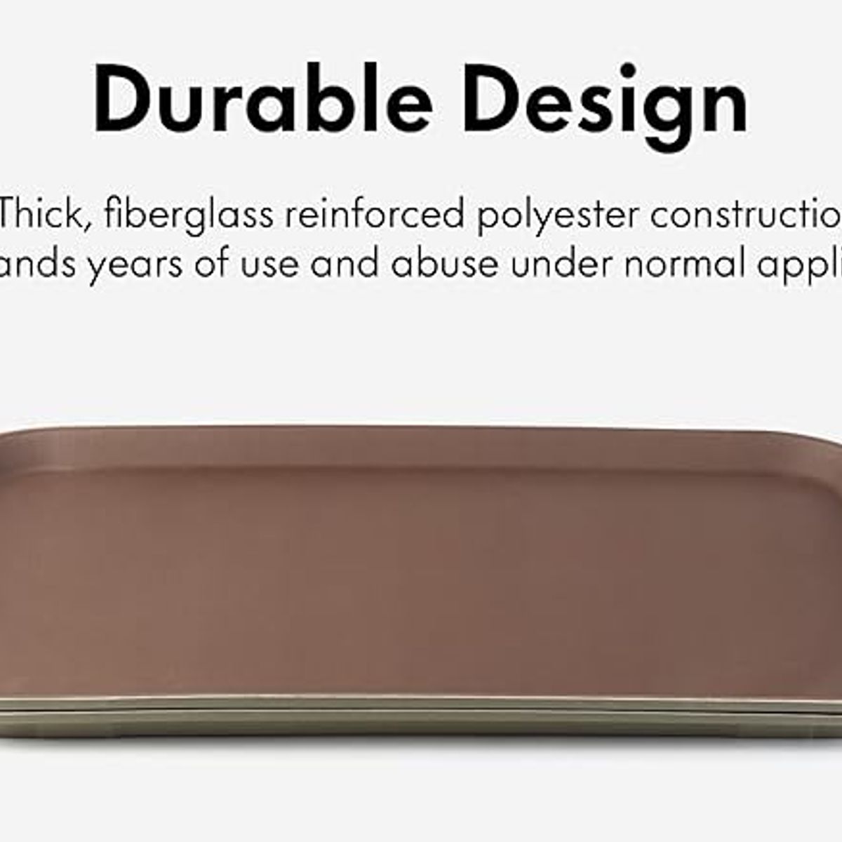 GENERICO - Azafate antideslizante bandeja 56x40 cm marron