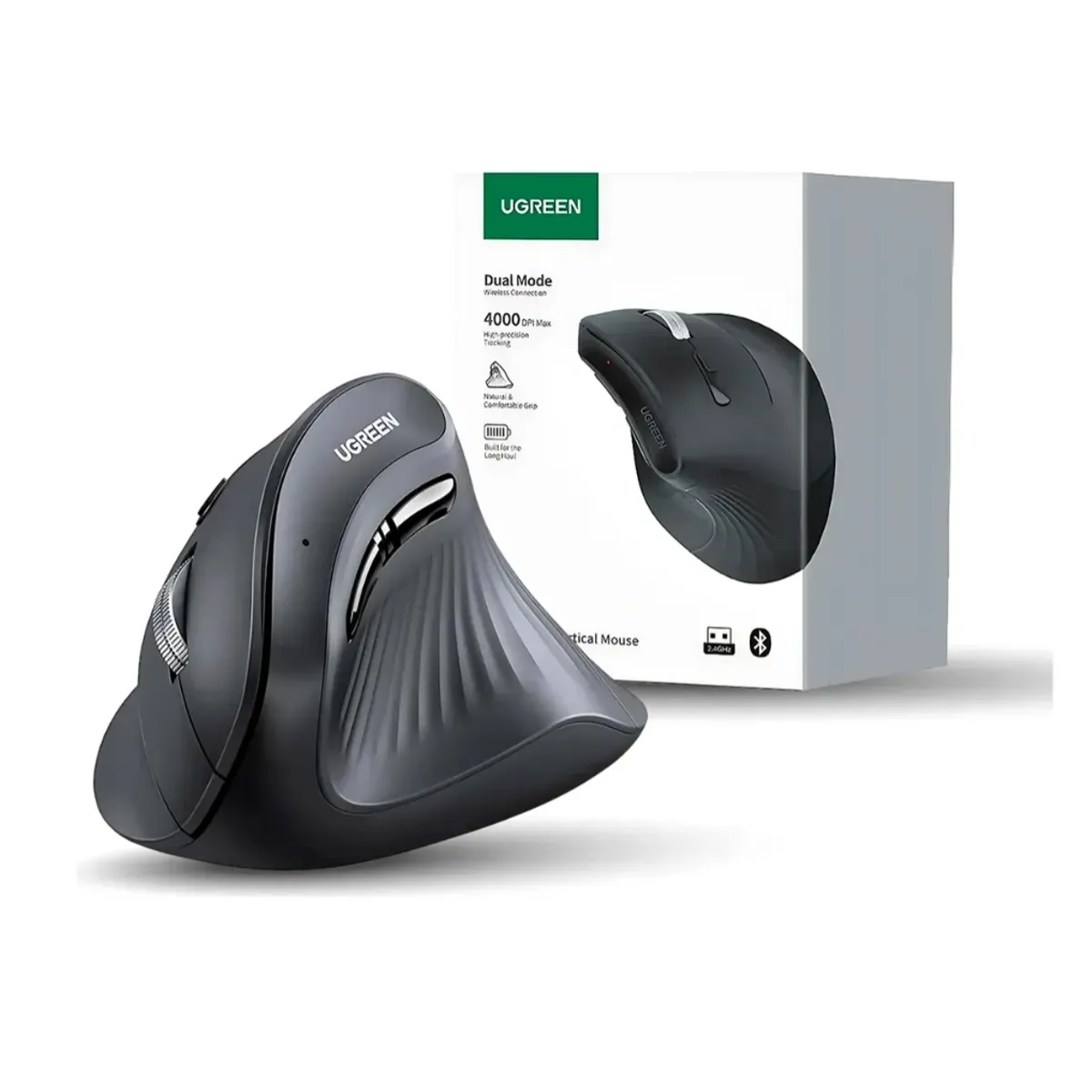 UGREEN - Mouse Bluetooth 5.0 Ugreen Vertical Ergonomico inalambrico 2.4G