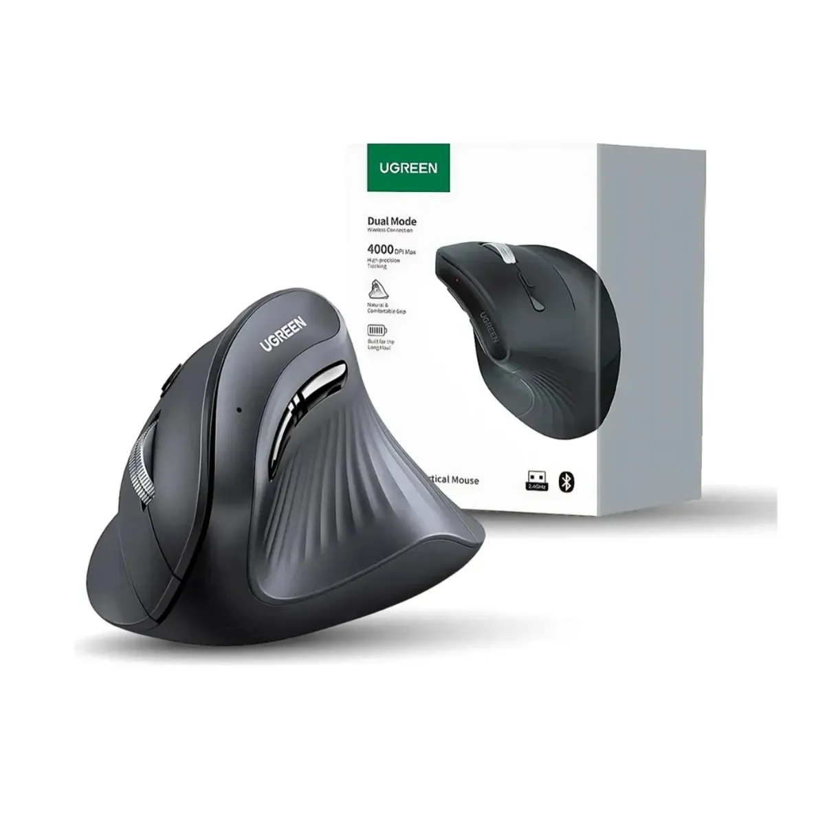 UGREEN - Mouse Bluetooth 5.0 Ugreen Vertical Ergonomico inalambrico 2.4G