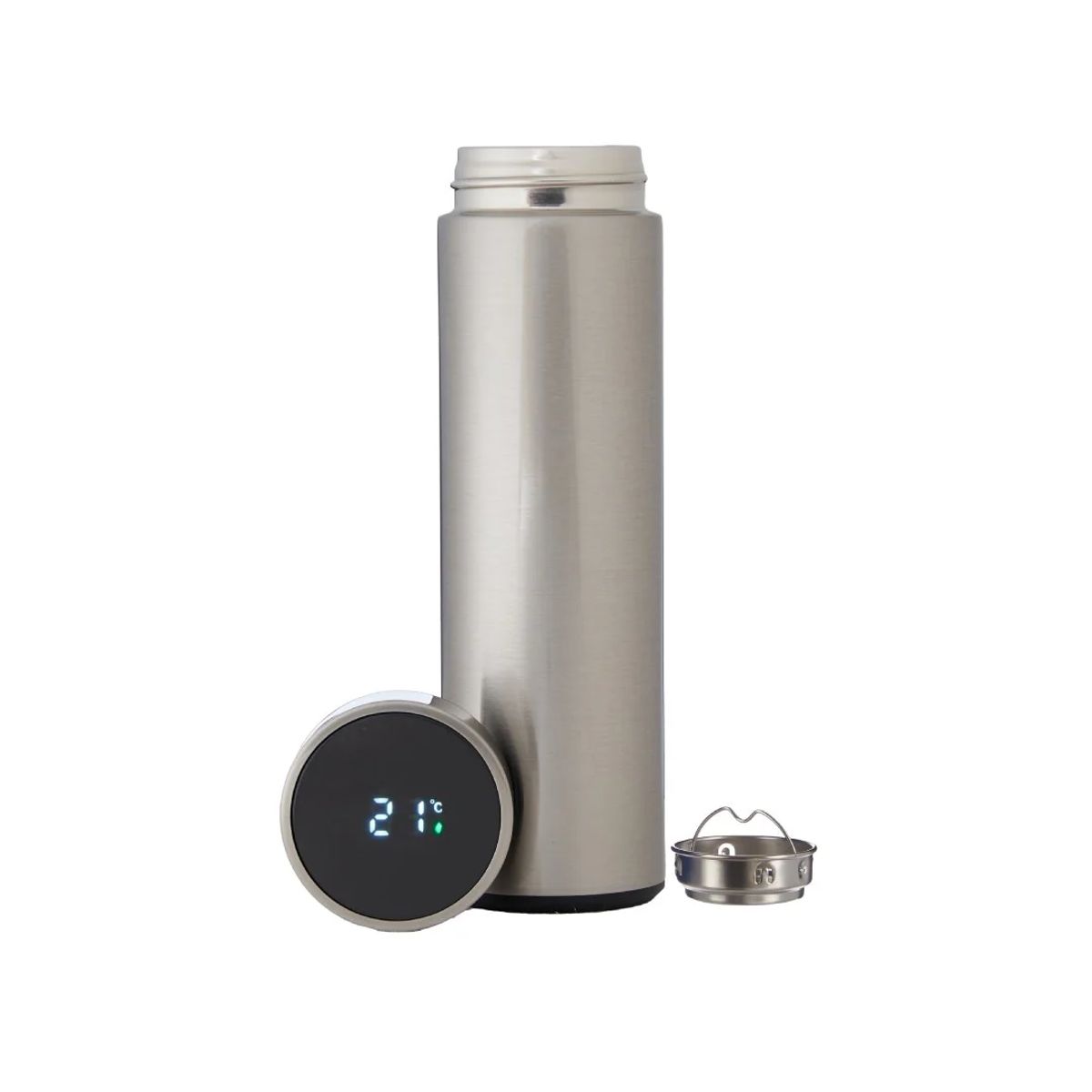 GENERICO - TERMO DIGITAL LED SMART TACTIL ACERO INOXIDABLE PLATA