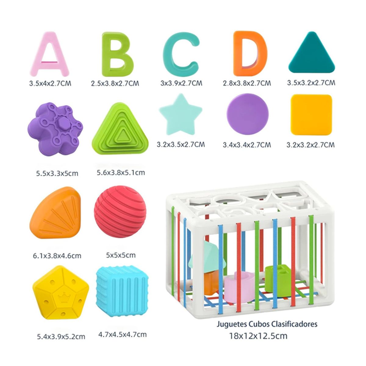 HUANGER - Bloques Apilables Genéricos Para Niños De 12-18 Meses