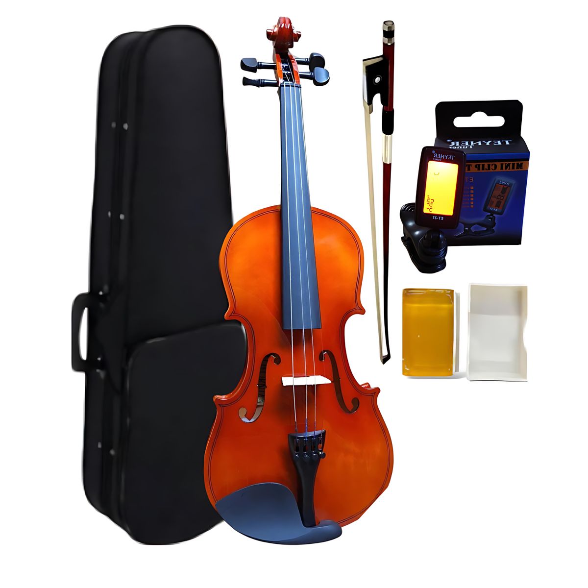 CALIFORNIA - Violín 4-4 CALIFORNIA &Estuche &Afinador &Cera& Arco