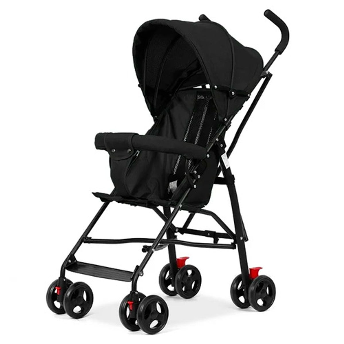 GENERICO - Coche Baston tipo Paraguas Liviano plegable Negro