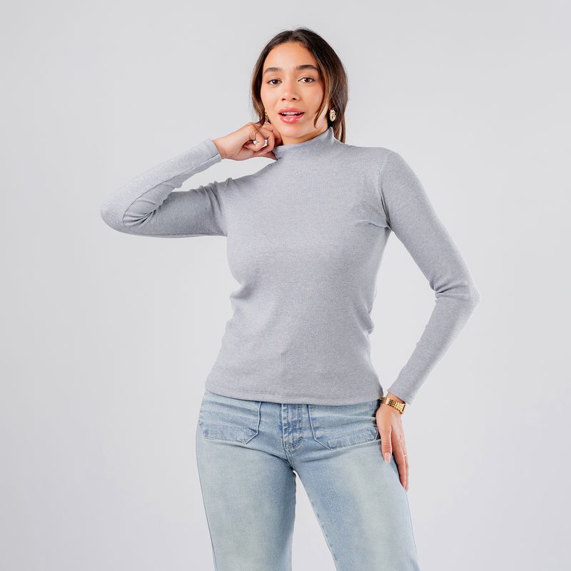ROXJES JEANS - CAFARENA RIB ALGODÓN CON CUELLO