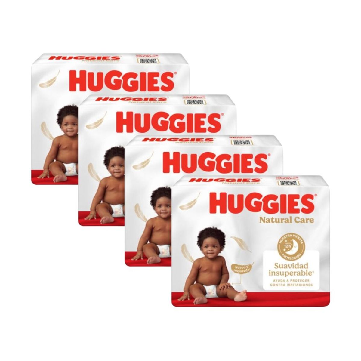 HUGGIES - Pack 4 Pañales Huggies Natural Care Xtracare Big Talla G 66u