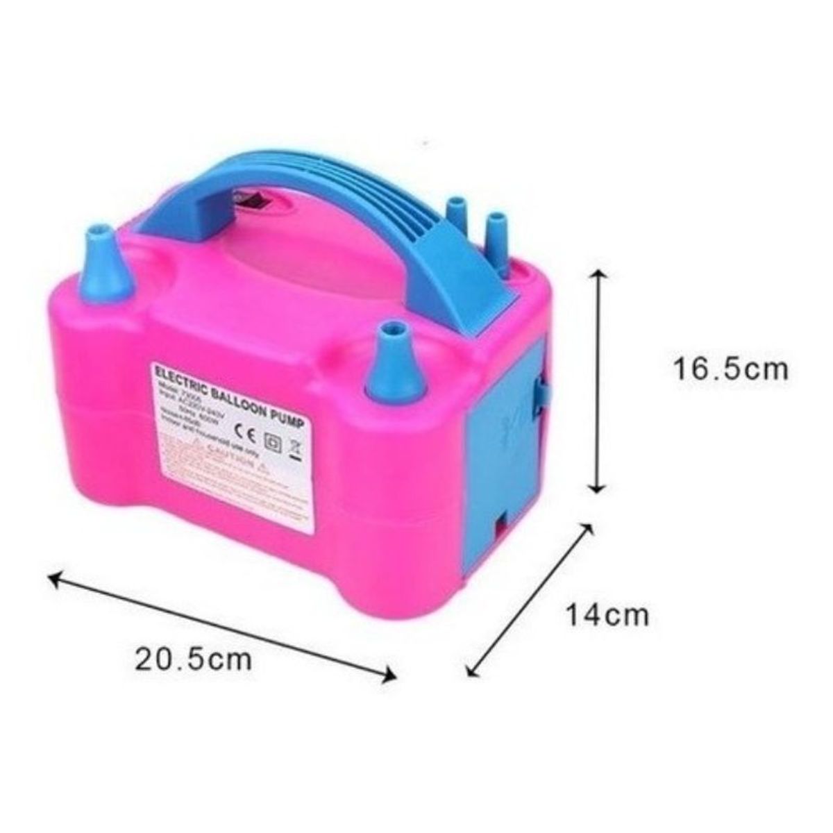 GENERICO - INFLADOR ELECTRICO DE GLOBOS DE 2 BOQUILLAS
