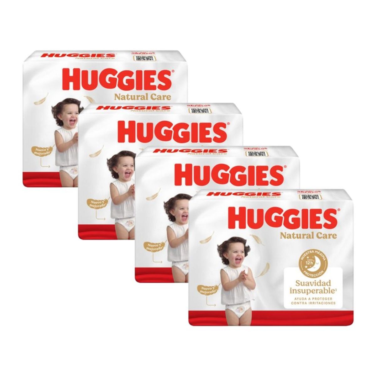 HUGGIES - Pack 4 Pañales Huggies Natural Care Big Talla Xxg X58