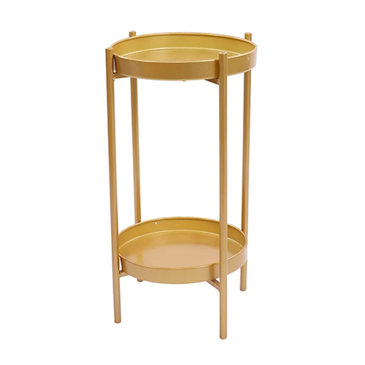 GENERICO - Soporte Metálico Dorado Para Macetas o Adornos Decoración Interior 50.5 cm