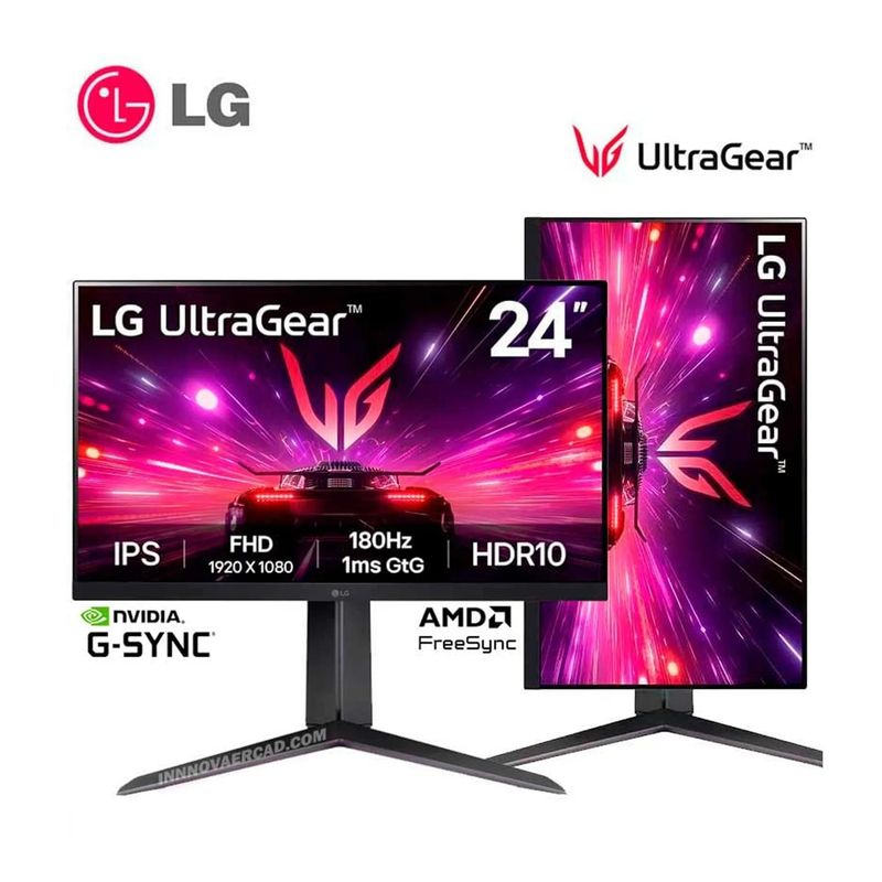 LG - MONITOR GAMER LG ULTRAGEAR 24 24GS65F-B FULL HD PANEL IPS 180HZ 1MS