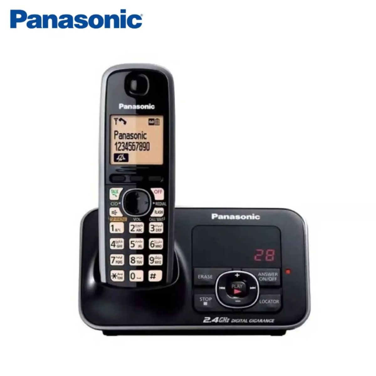 PANASONIC - Telefono Inalámbrico Panasonic KX-TG3721LCB - Negro