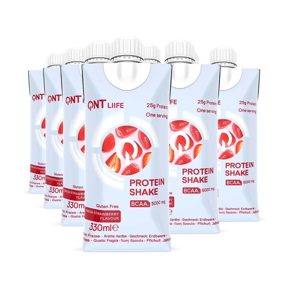 QNT - Pack X 12 Batidos De Proteina Frutilla 25g 330ml Qnt