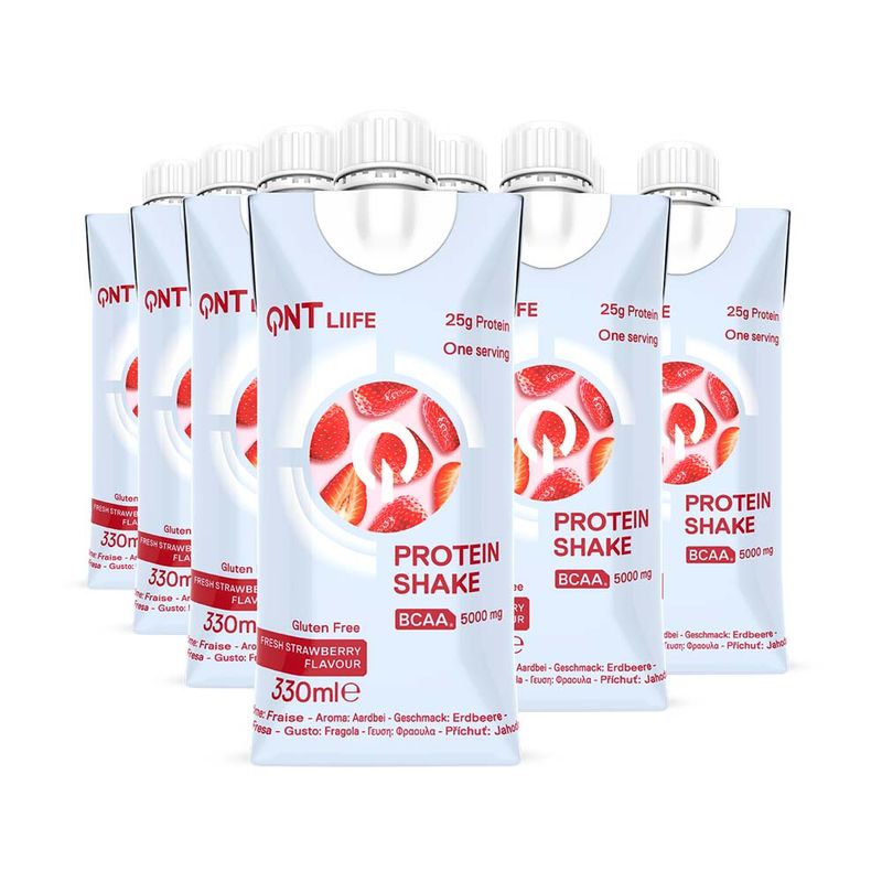 QNT - Pack X 12 Batidos De Proteina Frutilla 25g 330ml Qnt