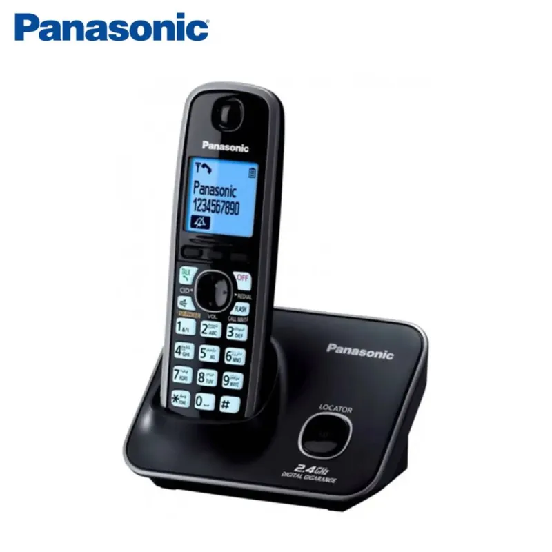 PANASONIC - Teléfono Fijo Panasonic Inalámbrico KX-TG3711LCB - Negro