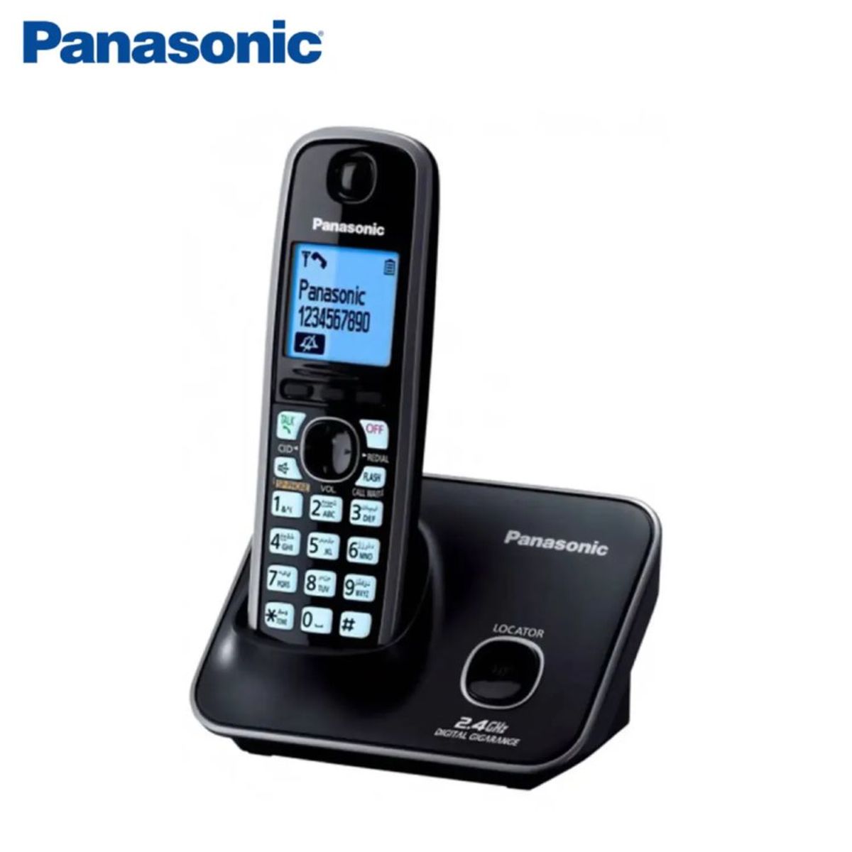 PANASONIC - Teléfono Fijo Panasonic Inalámbrico KX-TG3711LCB - Negro