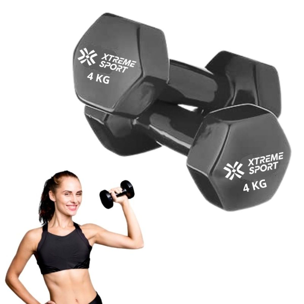 XTREME SPORT - Mancuernas Xtreme Sport Pesas De 4 kg Fitness De Vinil X2